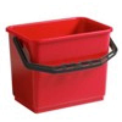 Secchio graduato 6 lt plastica rosso