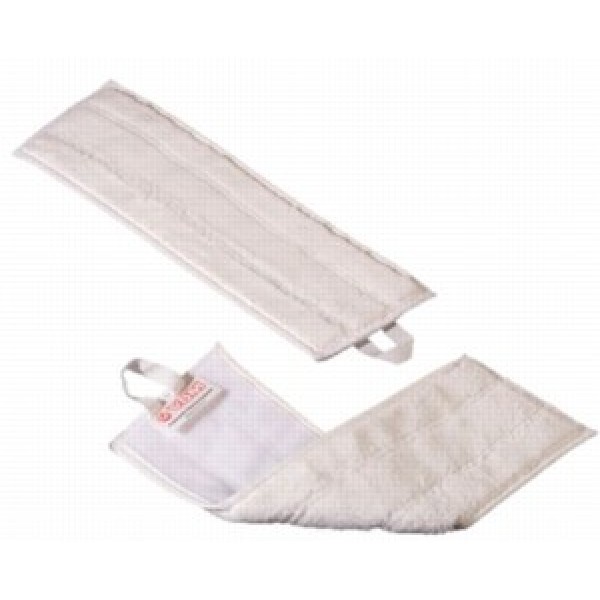 Frangia microfibra bianca con velcro 60x11cm Frangia microfibra bianca con velcro 60x11cm