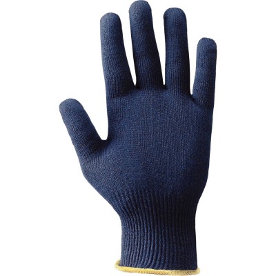 Guanti Thermo-Cool tessuto sintetico blu polso maglia
