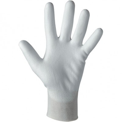 Guanti nylon poliuretano antiscivolo/antitaglio bianco