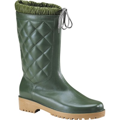 Stivale al ginocchio in PVC felpato verde mis.40