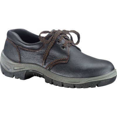 Scarpa protettiva bassa in crosta bovina nero nr.36-47