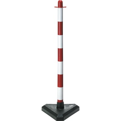 Colonnina in plastica scomponibile bianco/rosso