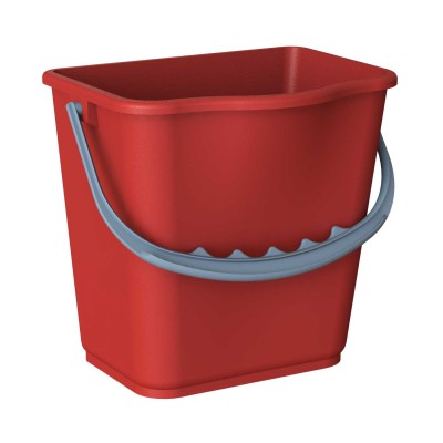 Secchio plastica graduato rosso 5 lt.