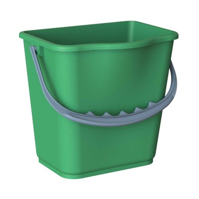 Secchio plastica graduato verde 5 lt.