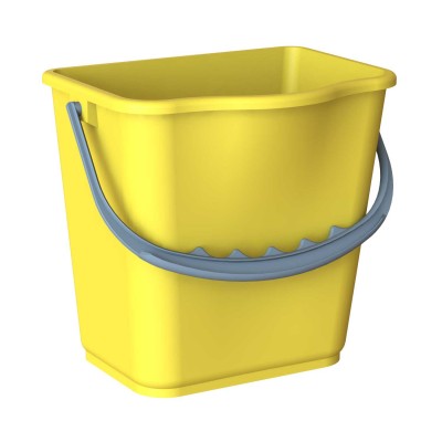 Secchio plastica graduato giallo 5 lt.