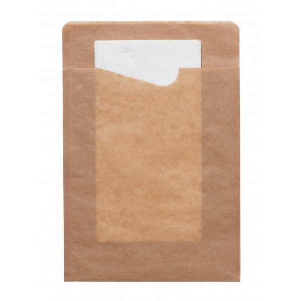 Sacchetto Snack con tovagliolo 2 veli bianco 143x210 Sacchetto Snack con tovagliolo 2 veli bianco 143x210