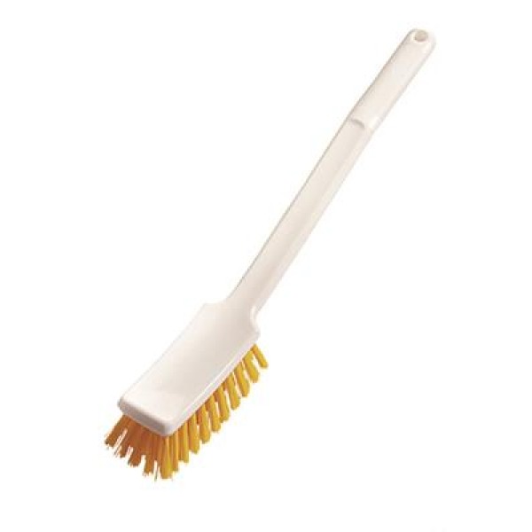 Spazzola manico lungo gialla per lavaggio manuale stoviglie Spazzola manico lungo gialla per lavaggio manuale stoviglie