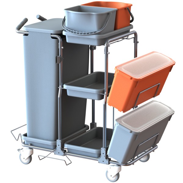 Carrello Smart Top 5 inox 2x20 lt. E 2x10 lt. Carrello Smart Top 5 inox 2x20 lt. E 2x10 lt.