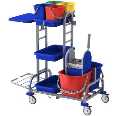 Carrello Yo-Yo 4 cromato blu-rosso