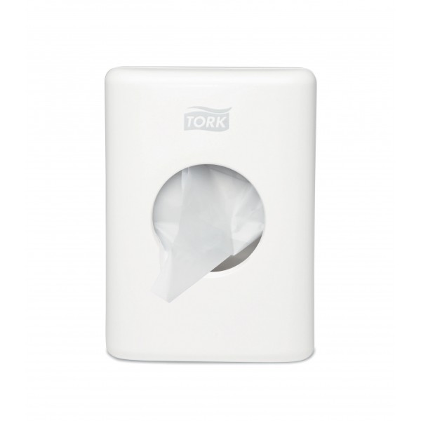Tork Dispenser per sacchetti sanitari colore bianco Tork Dispenser per sacchetti sanitari colore bianco